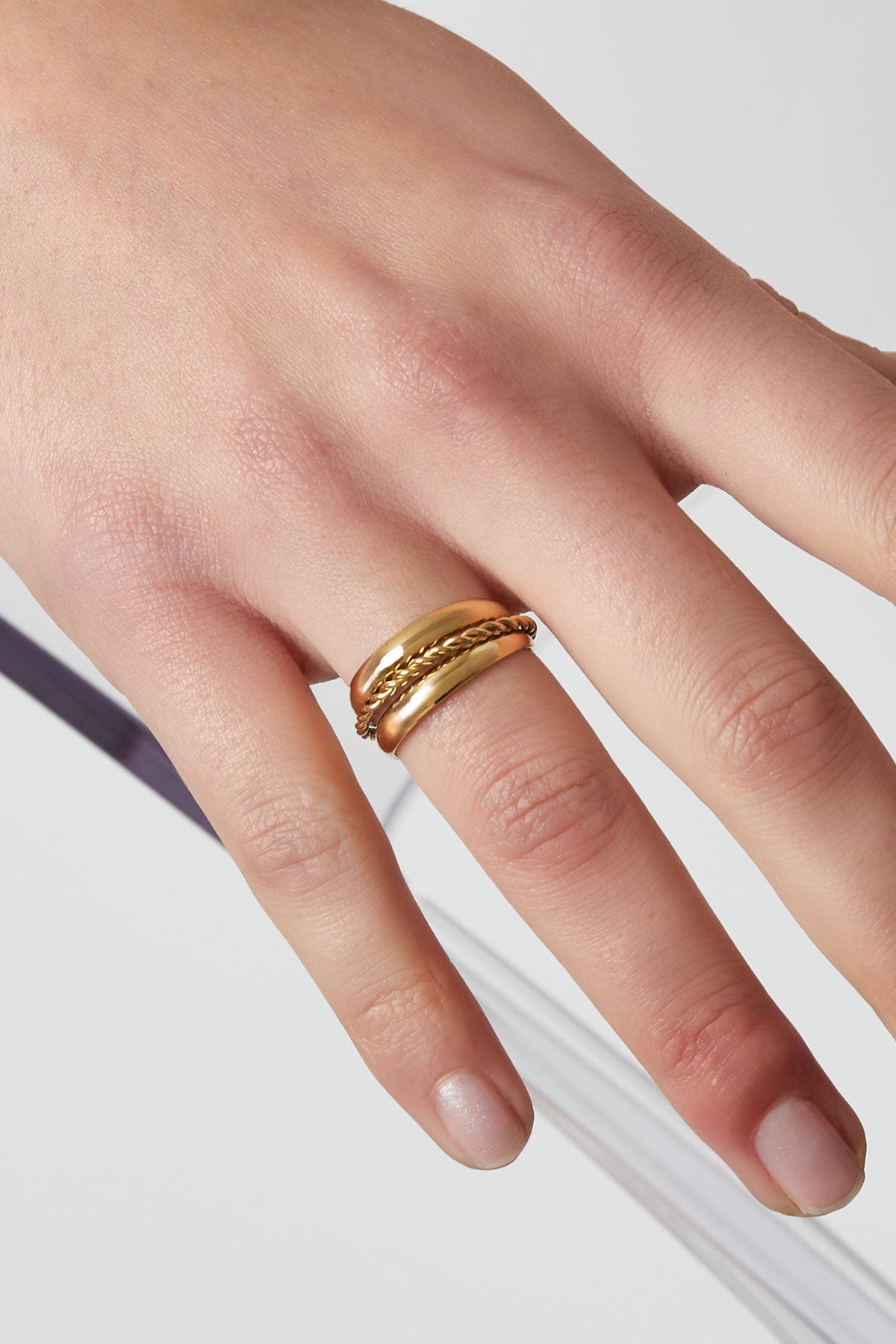 BAGUE BOLORES ACIER