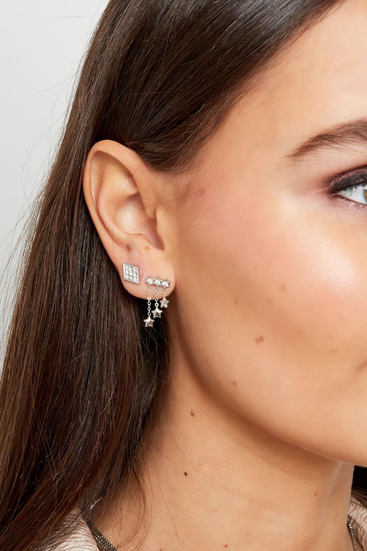 BOUCLES D'OREILLES LORALIE ACIER ARGENT
