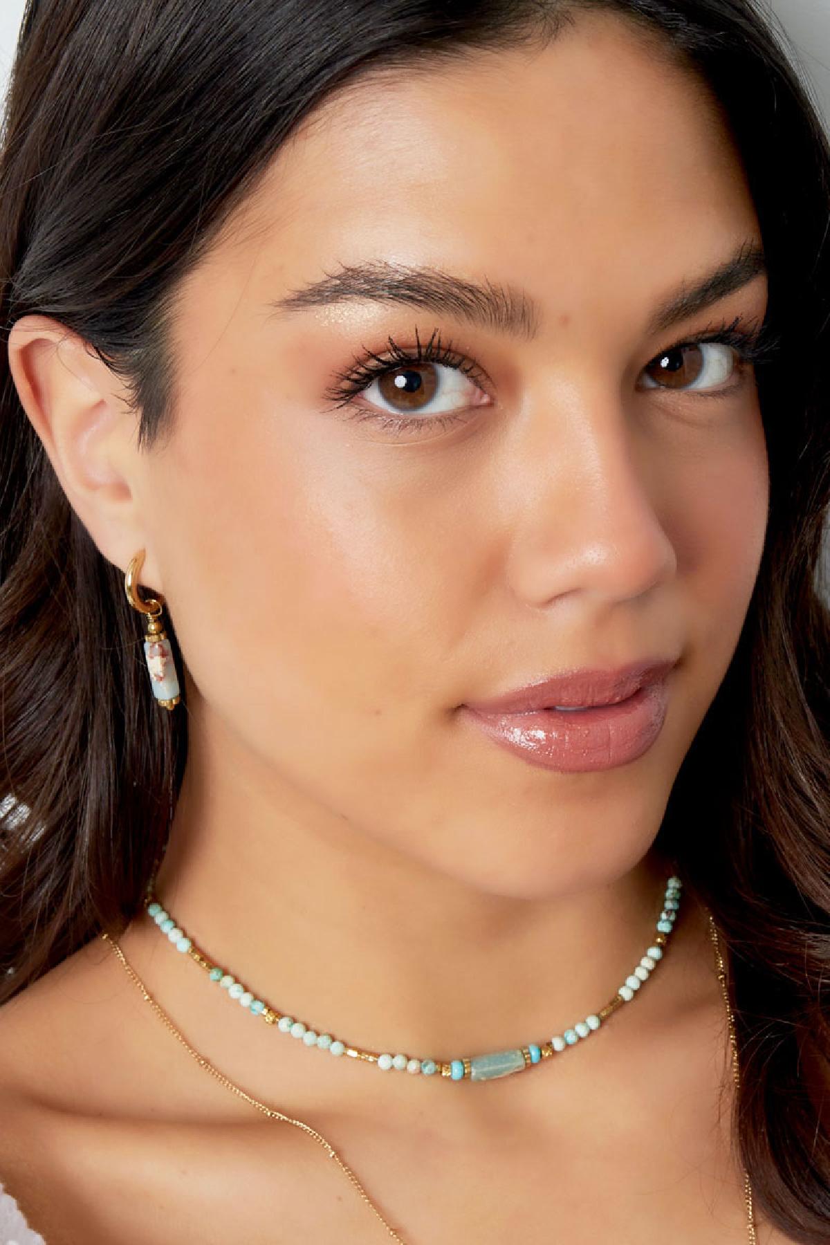 BOUCLES D'OREILLES DORIANE ACIER OR