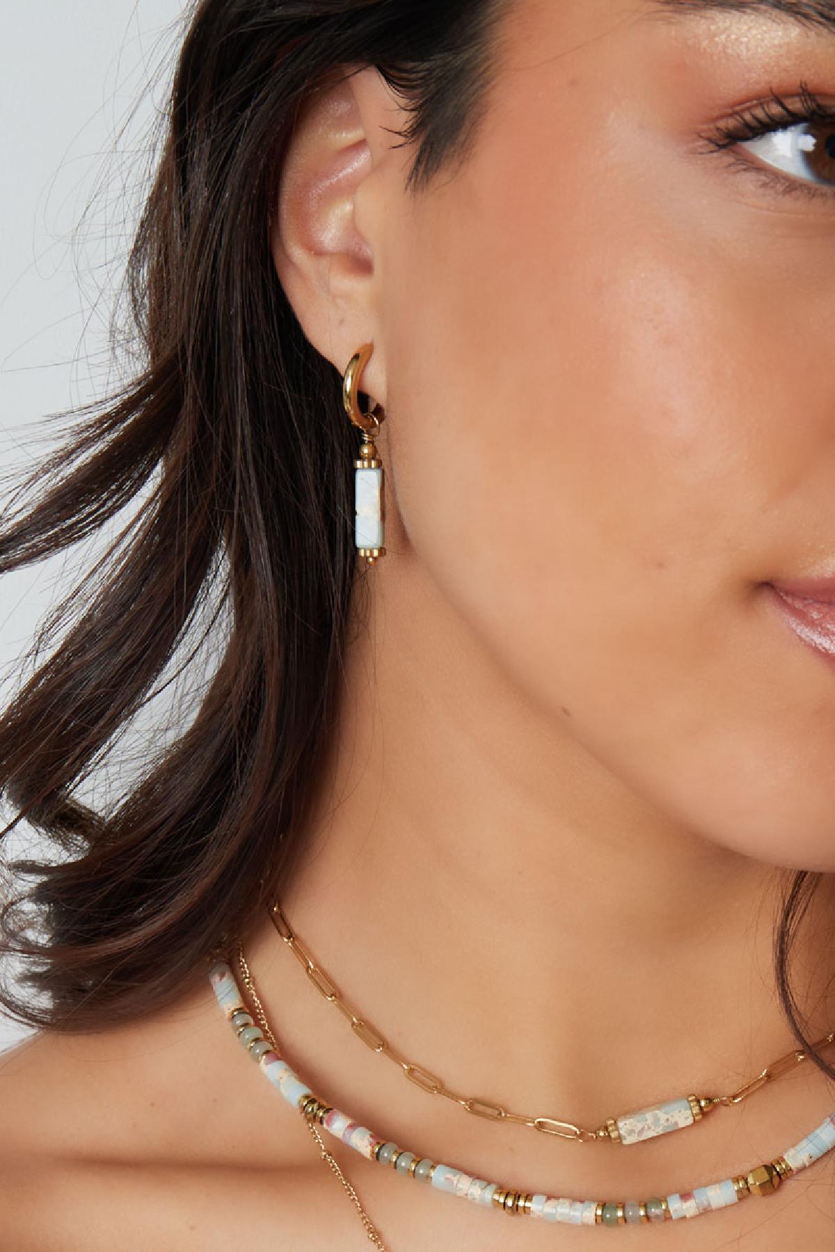 BOUCLES D'OREILLES DORIANE ACIER OR