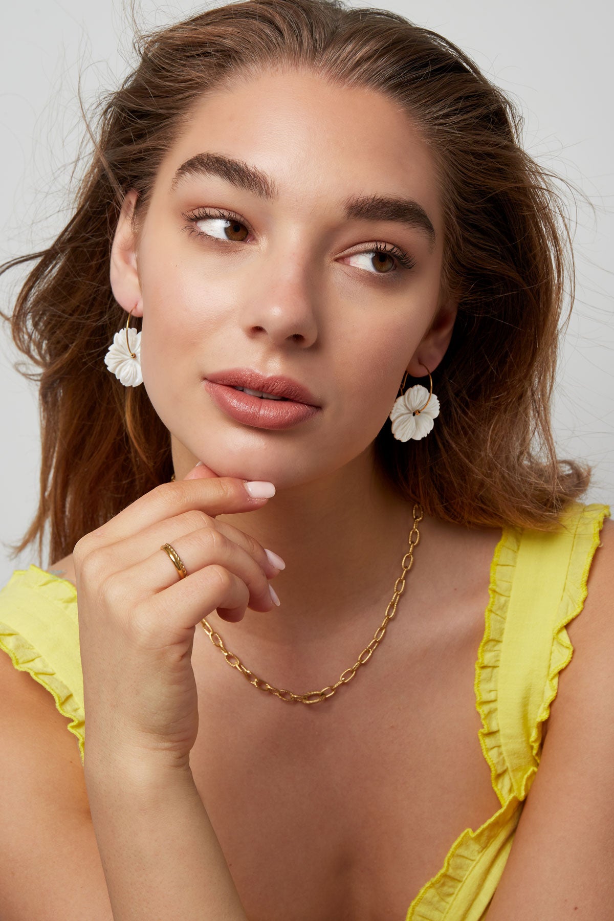 BOUCLES D'OREILLES BETTY ACIER OR