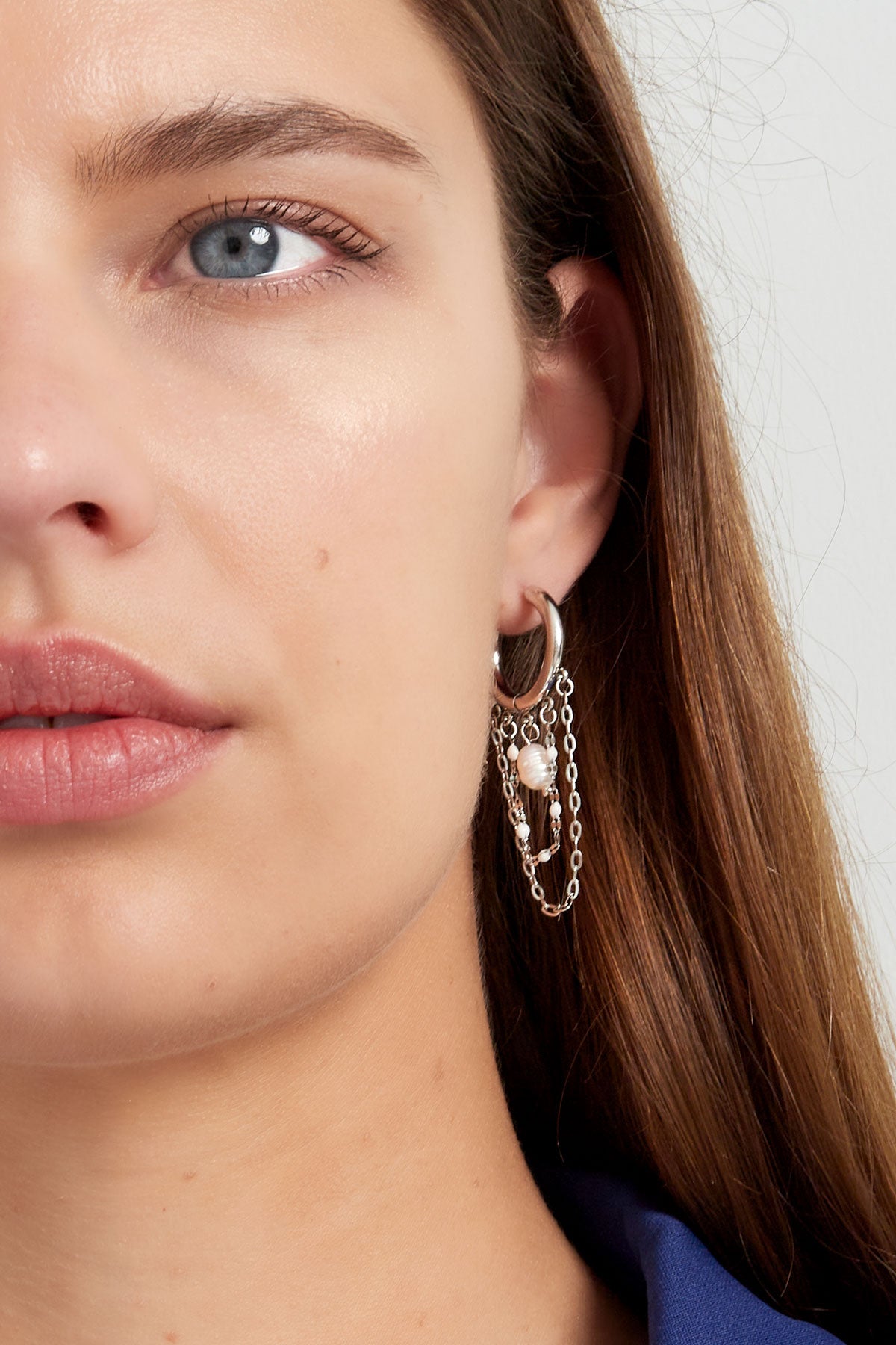 BOUCLES D'OREILLES JASMINA ACIER OR