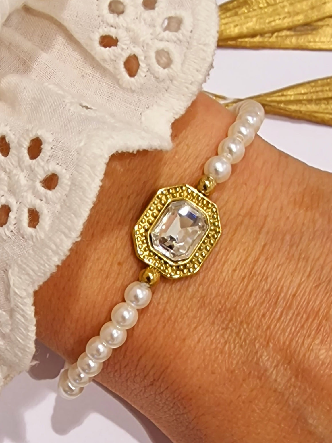 BRACELET SERINA ACIER OR