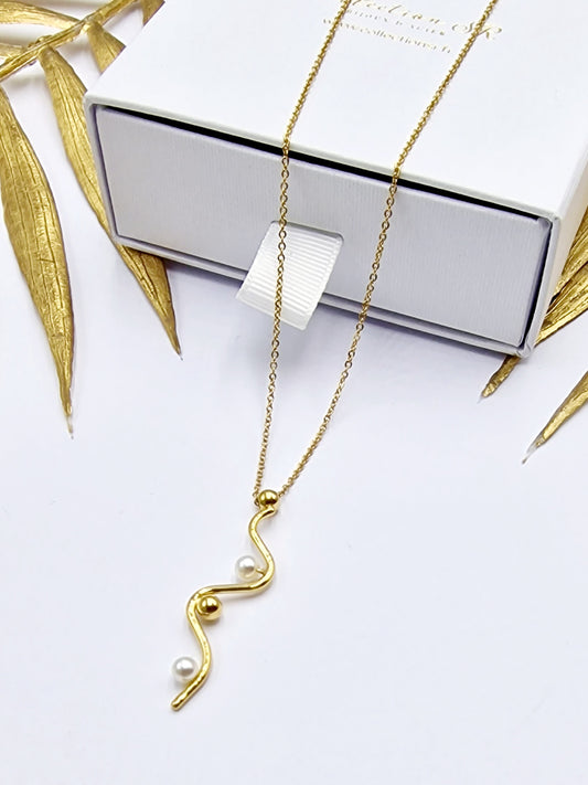 COLLIER CIARA ACIER OR