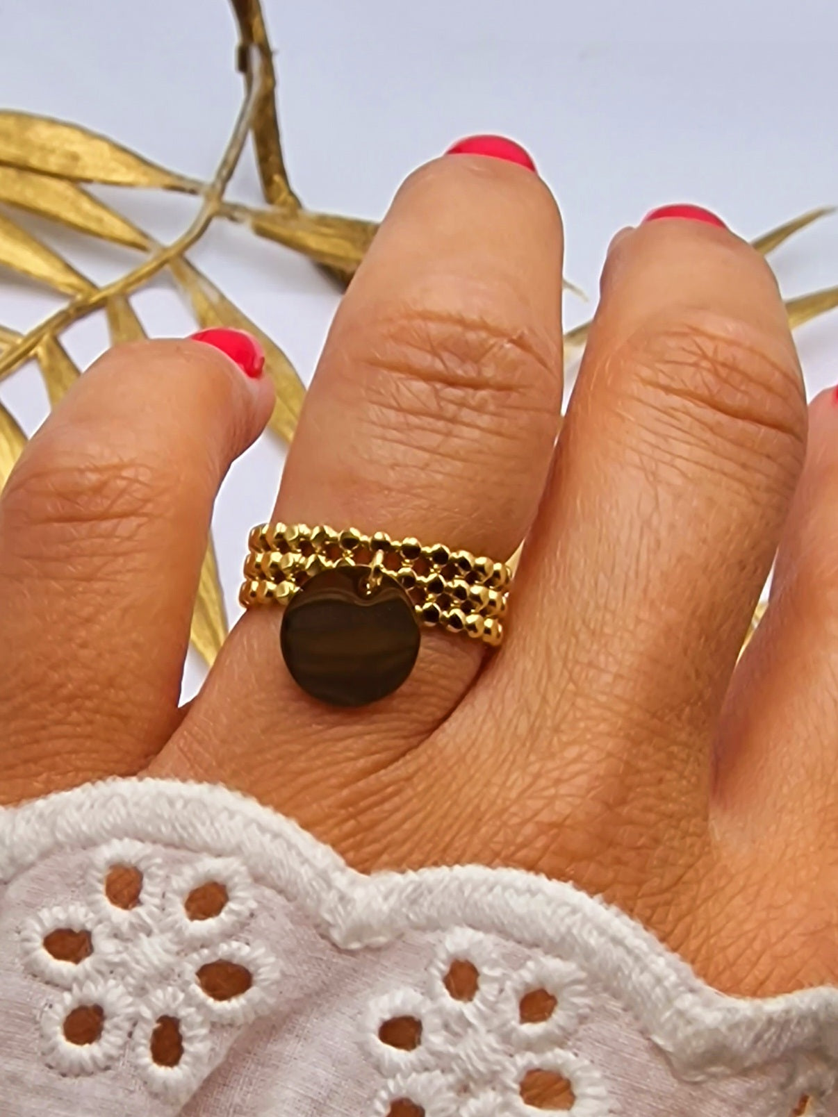 BAGUE ANNISTON ACIER