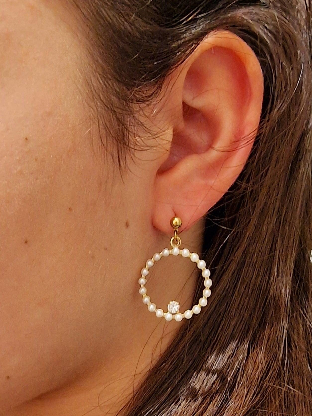 BOUCLES D'OREILLES ASTON ACIER OR