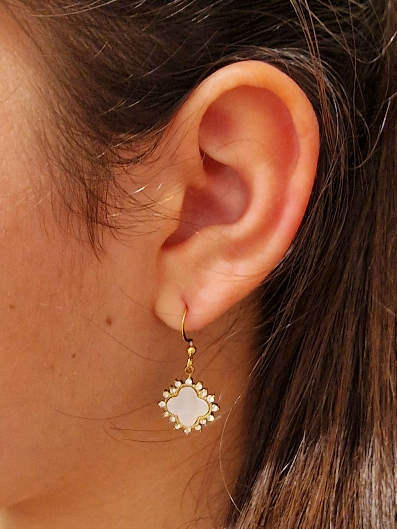 BOUCLES D'OREILLES XENA ACIER OR