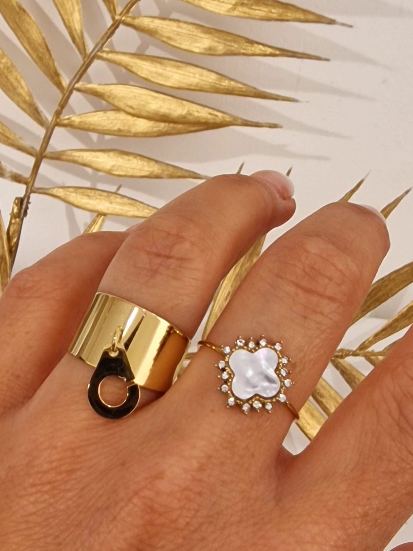 BAGUE NELA ACIER OR