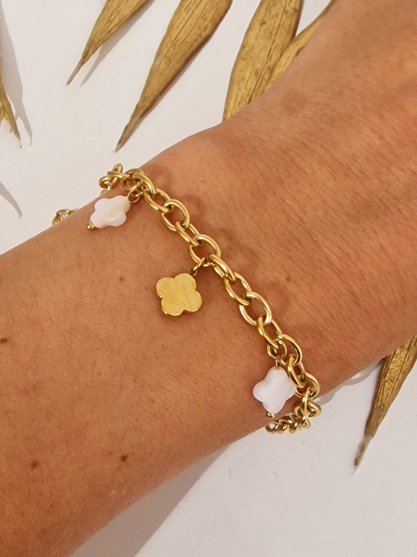 BRACELET SIRENA ACIER OR