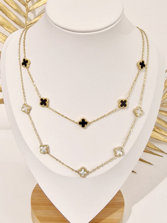 COLLIER TAHITI ACIER OR