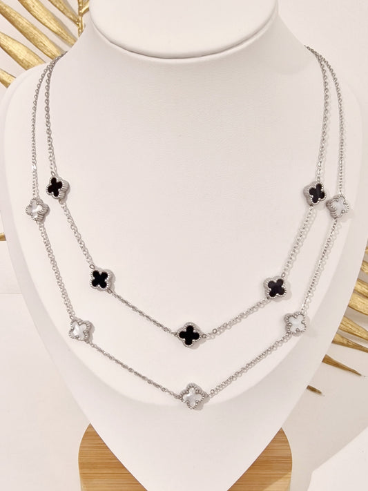 COLLIER TAHITI ACIER ARGENT