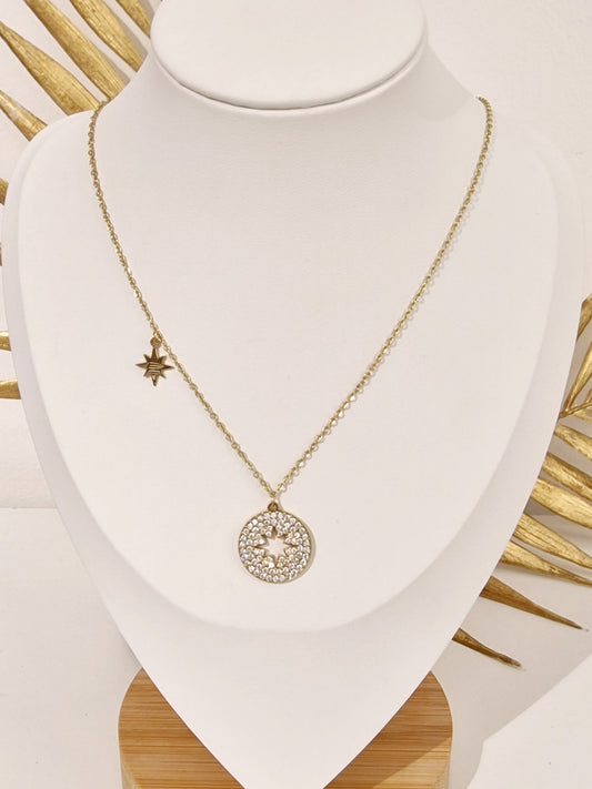 COLLIER AELISE ACIER OR