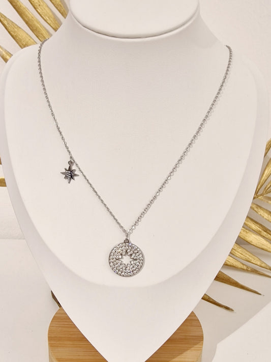 COLLIER AELISE ACIER ARGENT