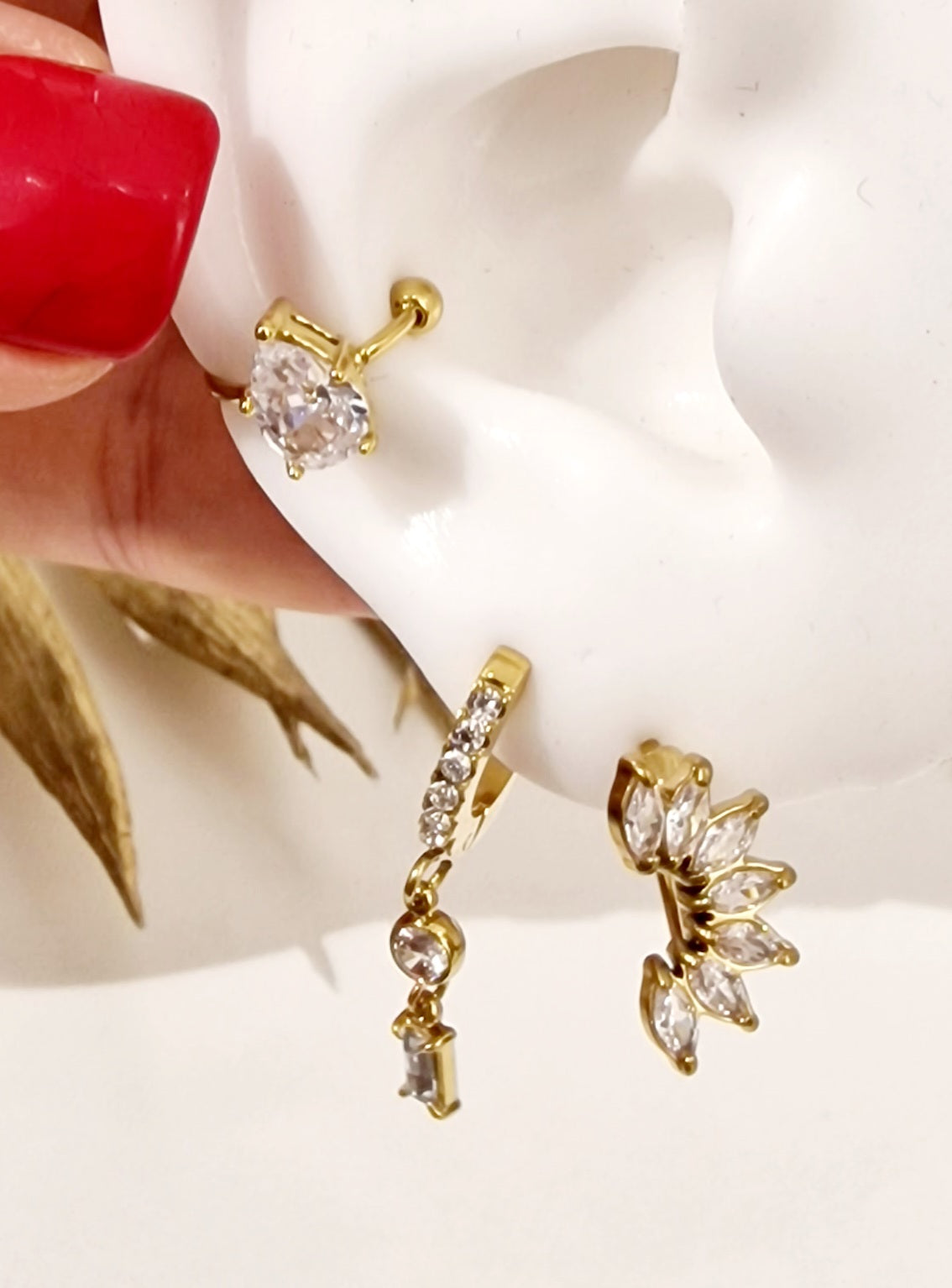BOUCLES D'OREILLES FELICIA ACIER