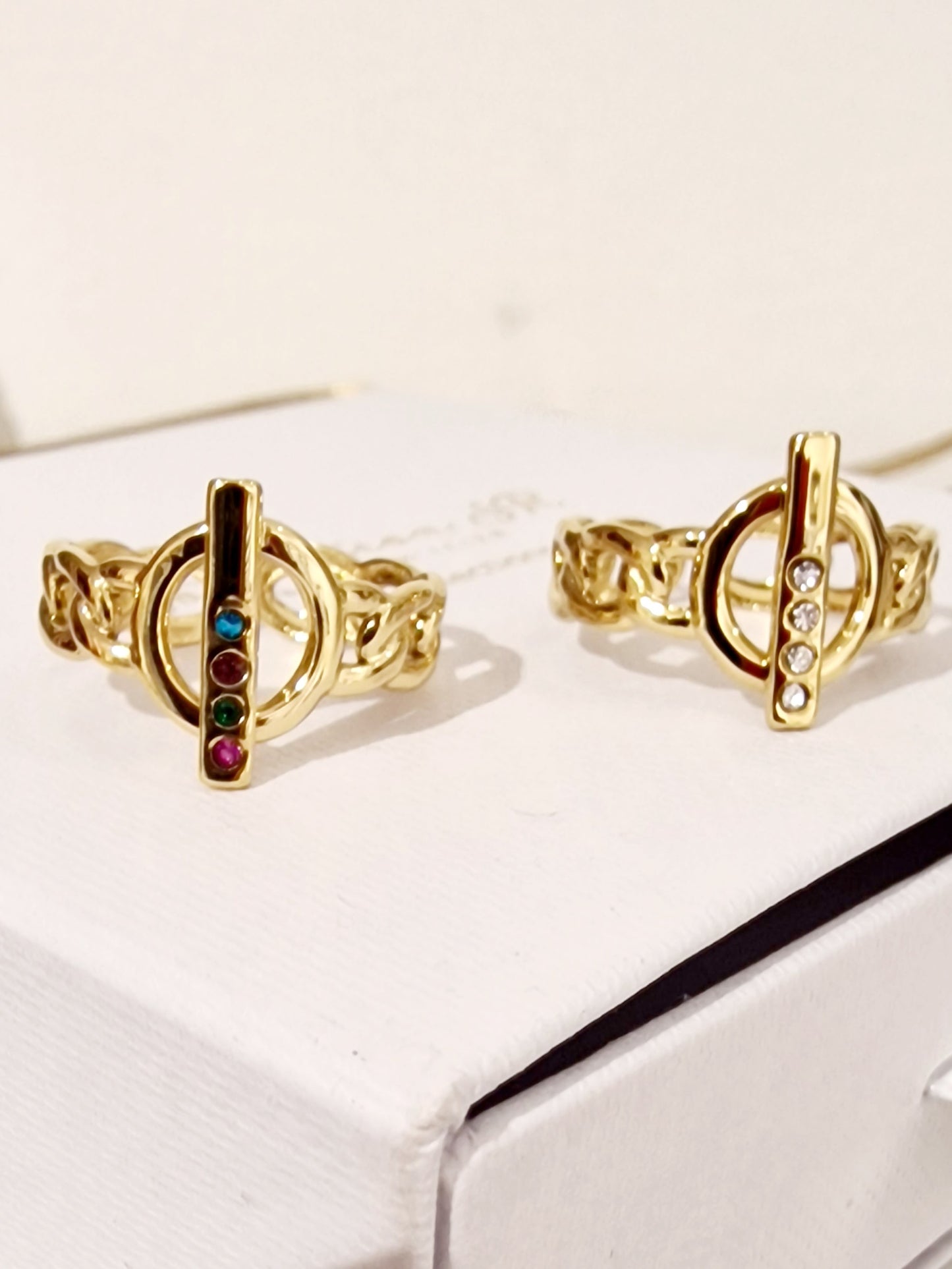 BAGUE LILY ACIER OR