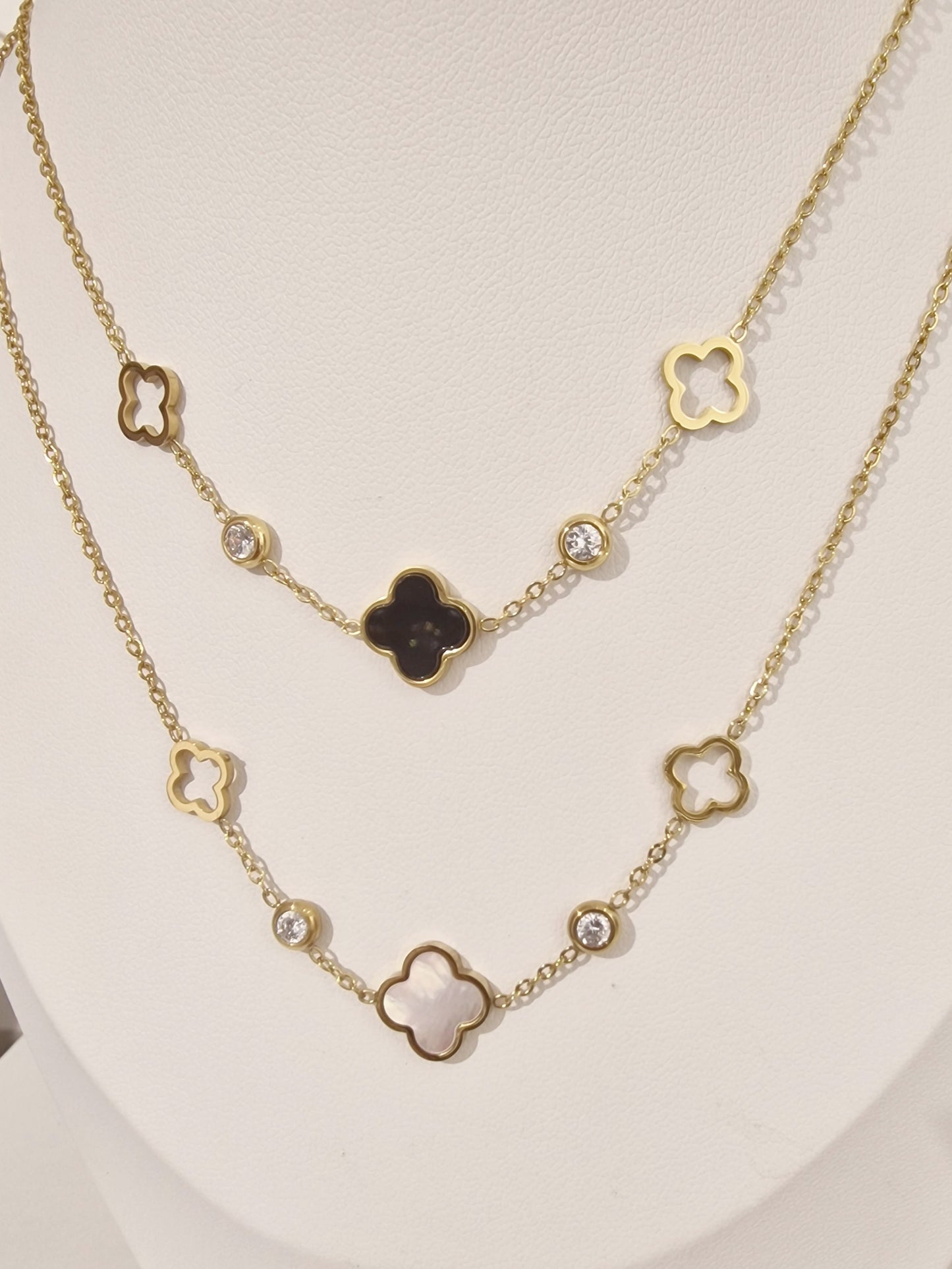 COLLIER MIRA ACIER OR