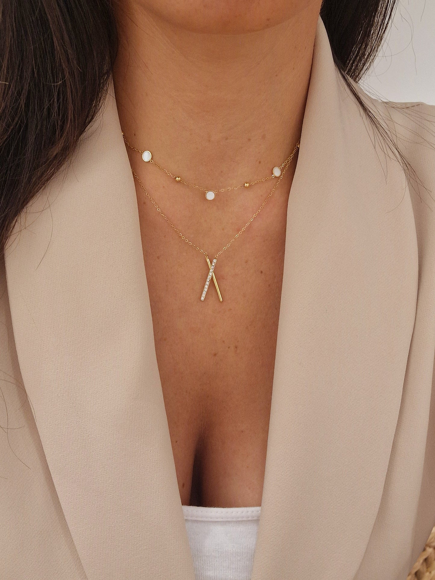 COLLIER LINSAY ACIER OR