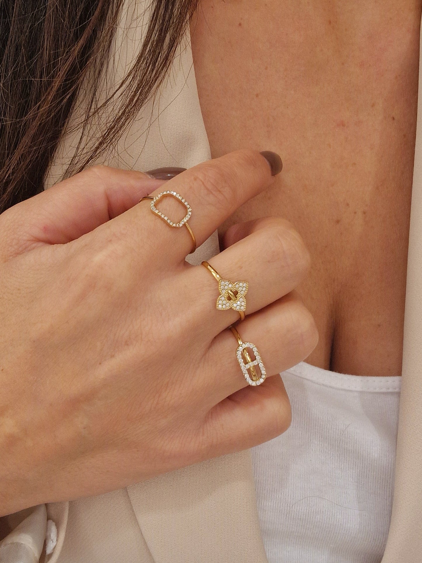 BAGUE STELLA ACIER