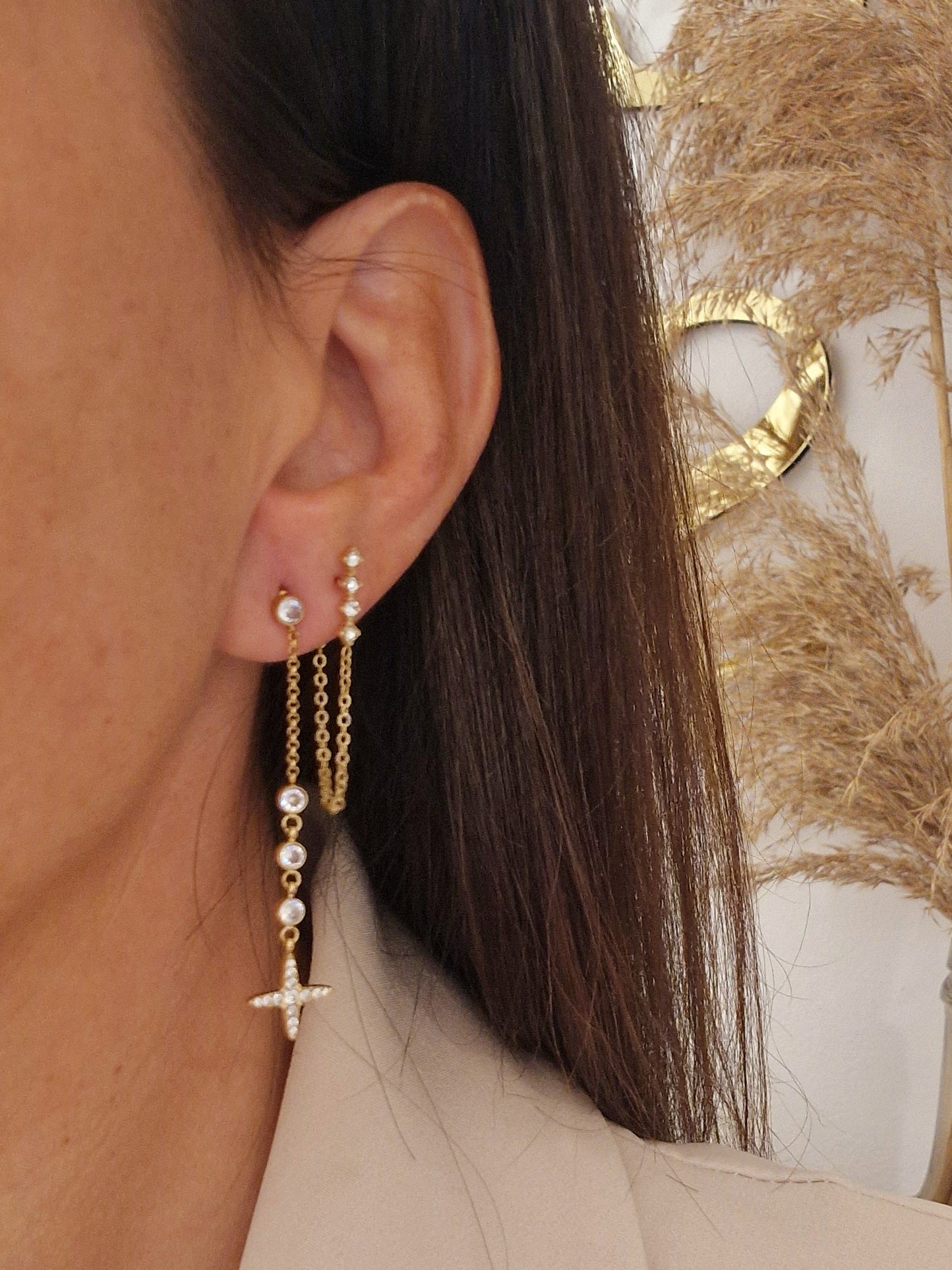 BOUCLES D'OREILLES CASSANDRE ACIER