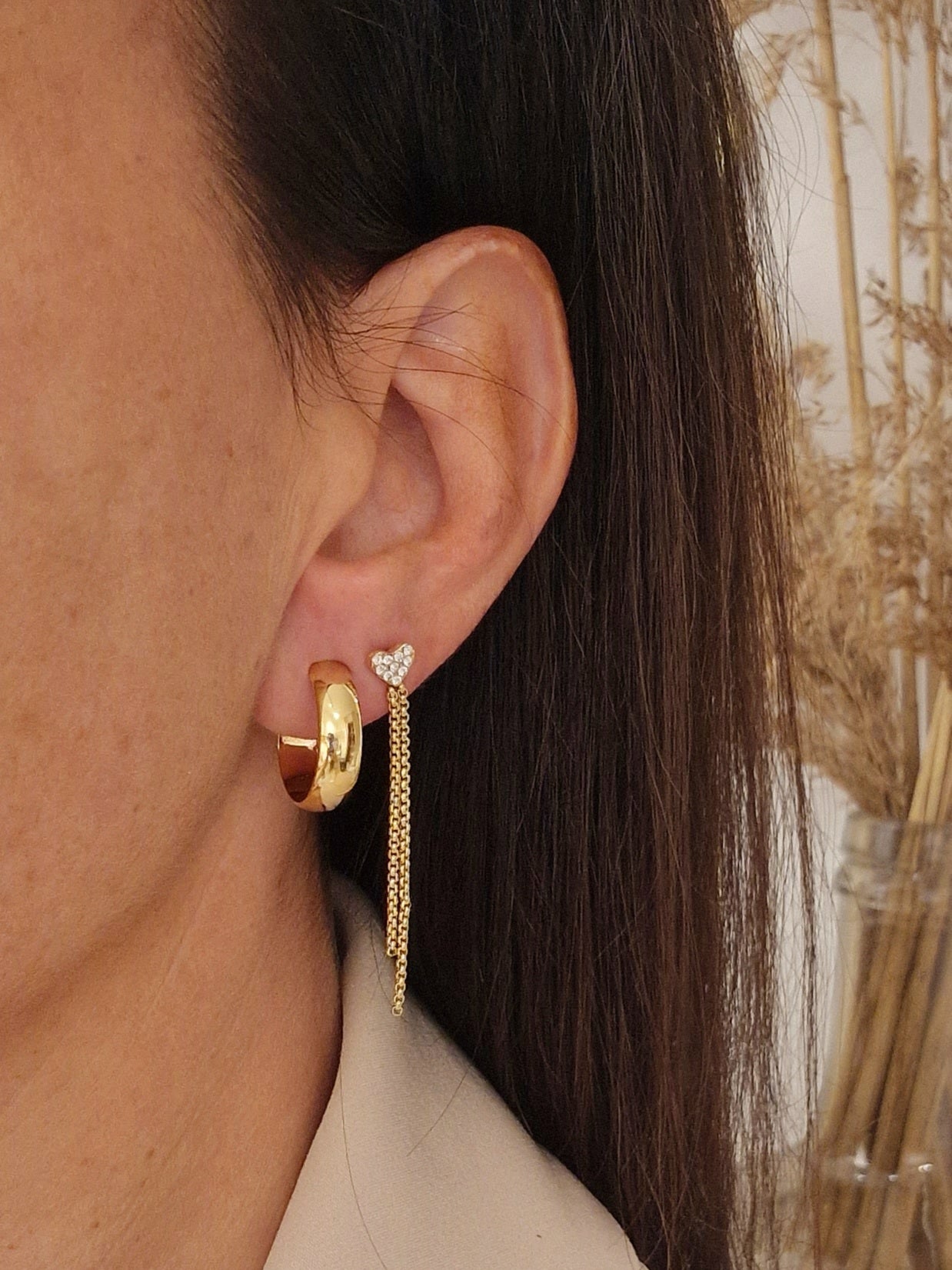 BOUCLES D'OREILLES ALISE ACIER