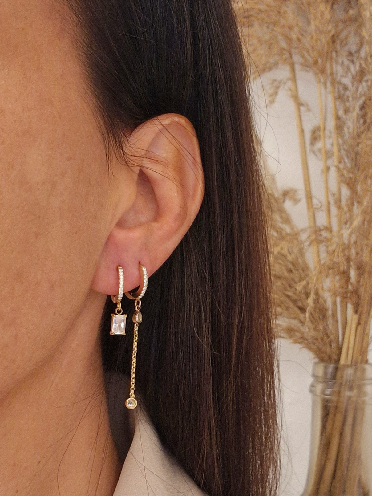BOUCLES D'OREILLES LOU-ANNE ACIER