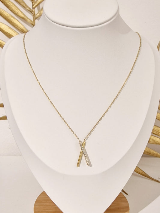 COLLIER YLONA ACIER OR