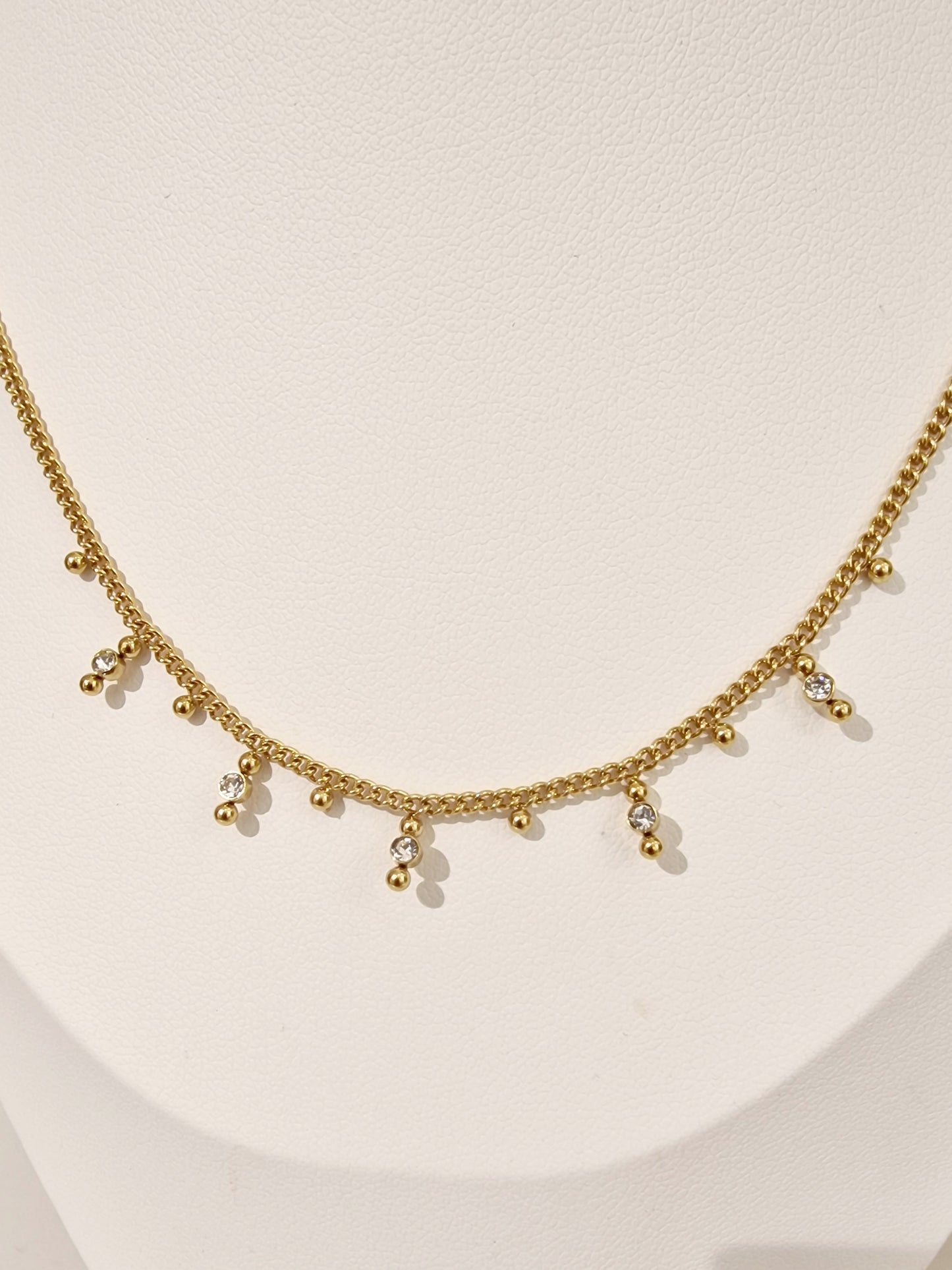 COLLIER BARBARA ACIER OR