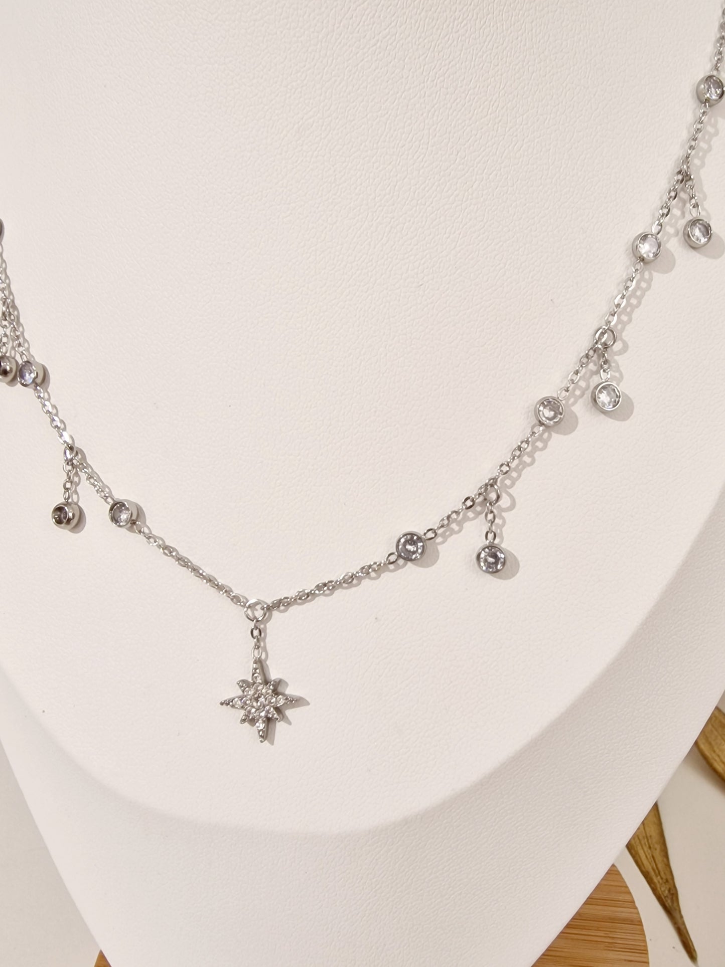 COLLIER MERIDA ACIER ARGENT