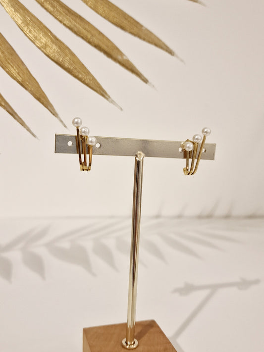 BOUCLES MELUSINE ACIER OR