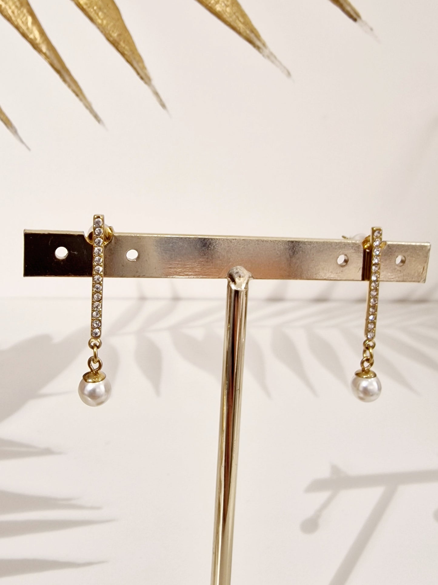 BOUCLES D'OREILLES BETHONIE ACIER OR