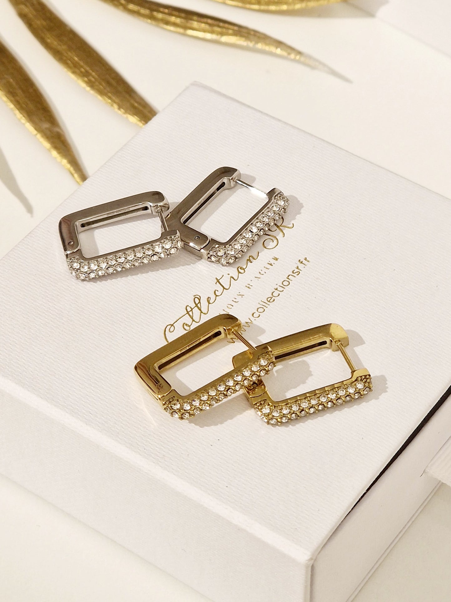 BOUCLES D'OREILLES LILYA ACIER