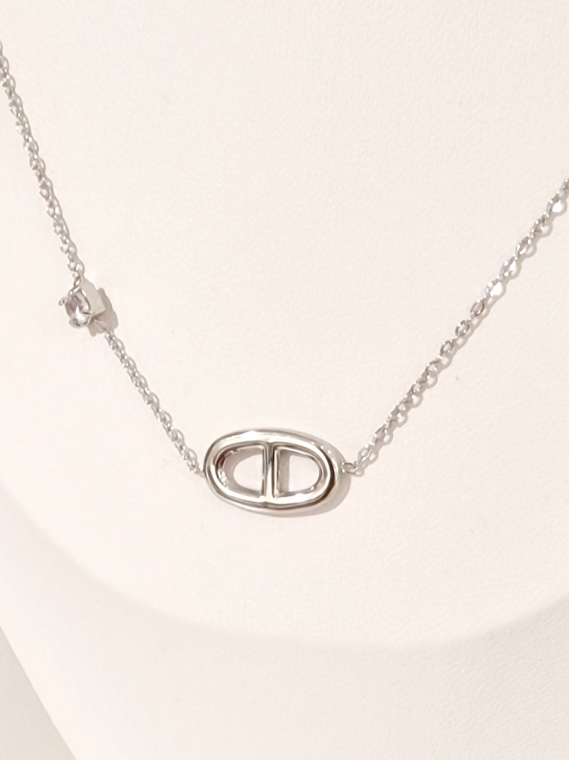 COLLIER ADELIE ACIER ARGENT