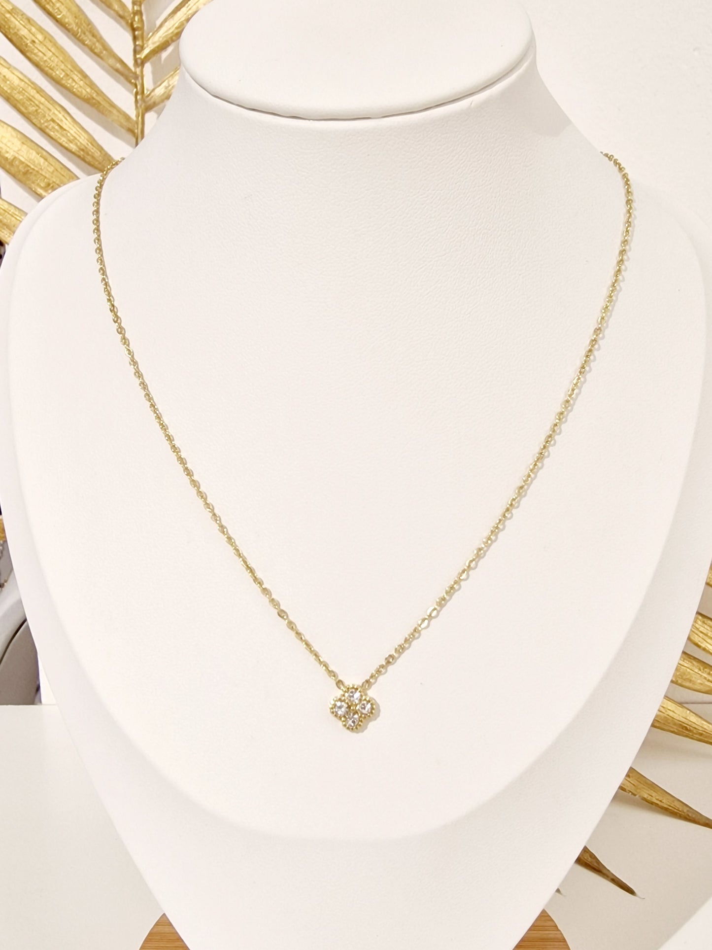 COLLIER ABELINE ACIER OR
