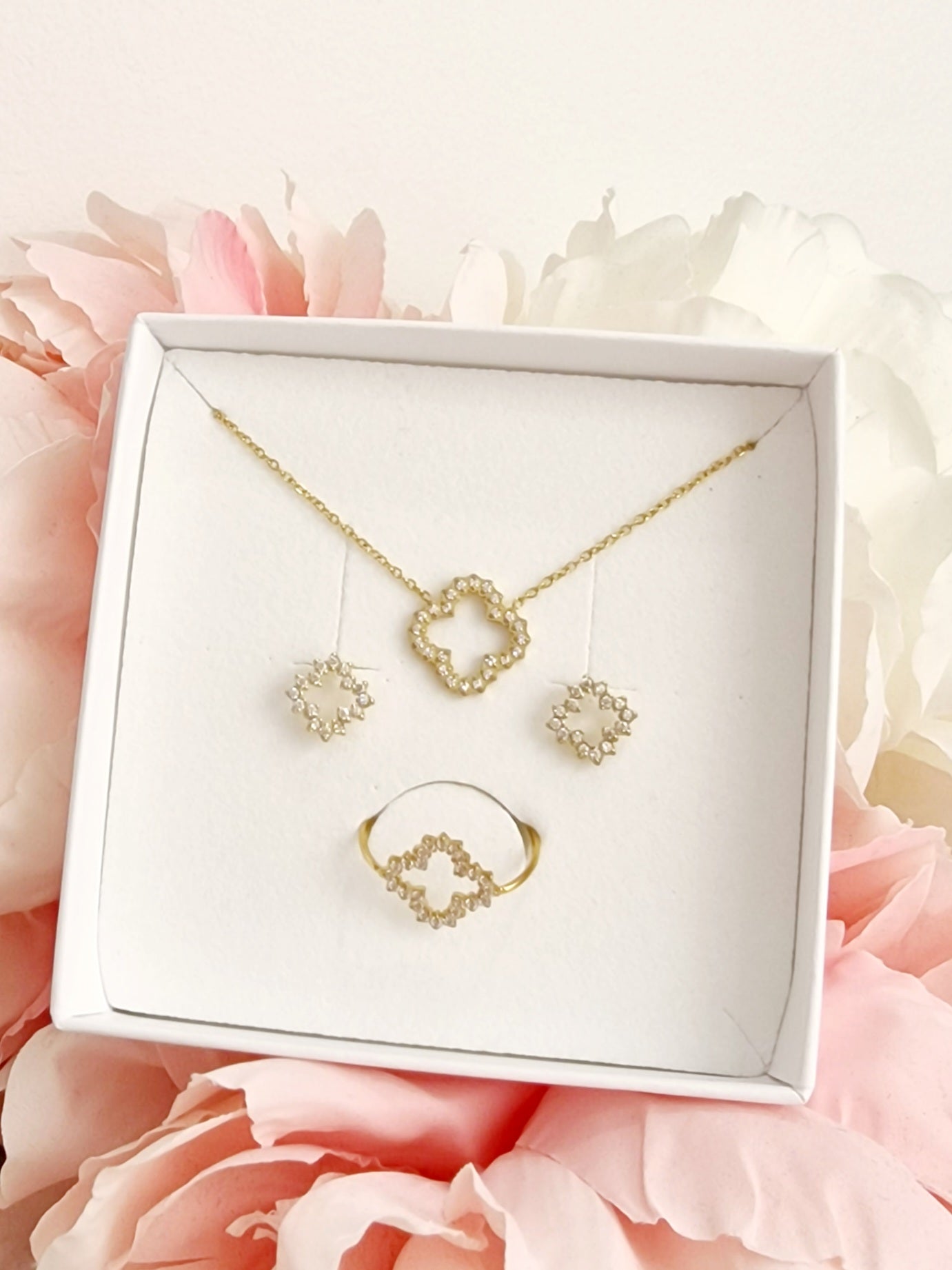 BOITE CADEAU (collier,bracelet,boucles,bague)