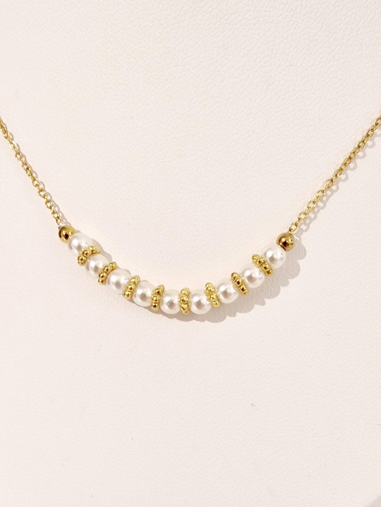 COLLIER ELVIRE ACIER OR