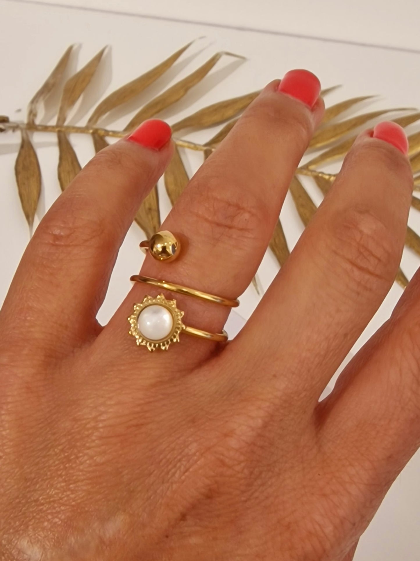 BAGUE MALI ACIER OR