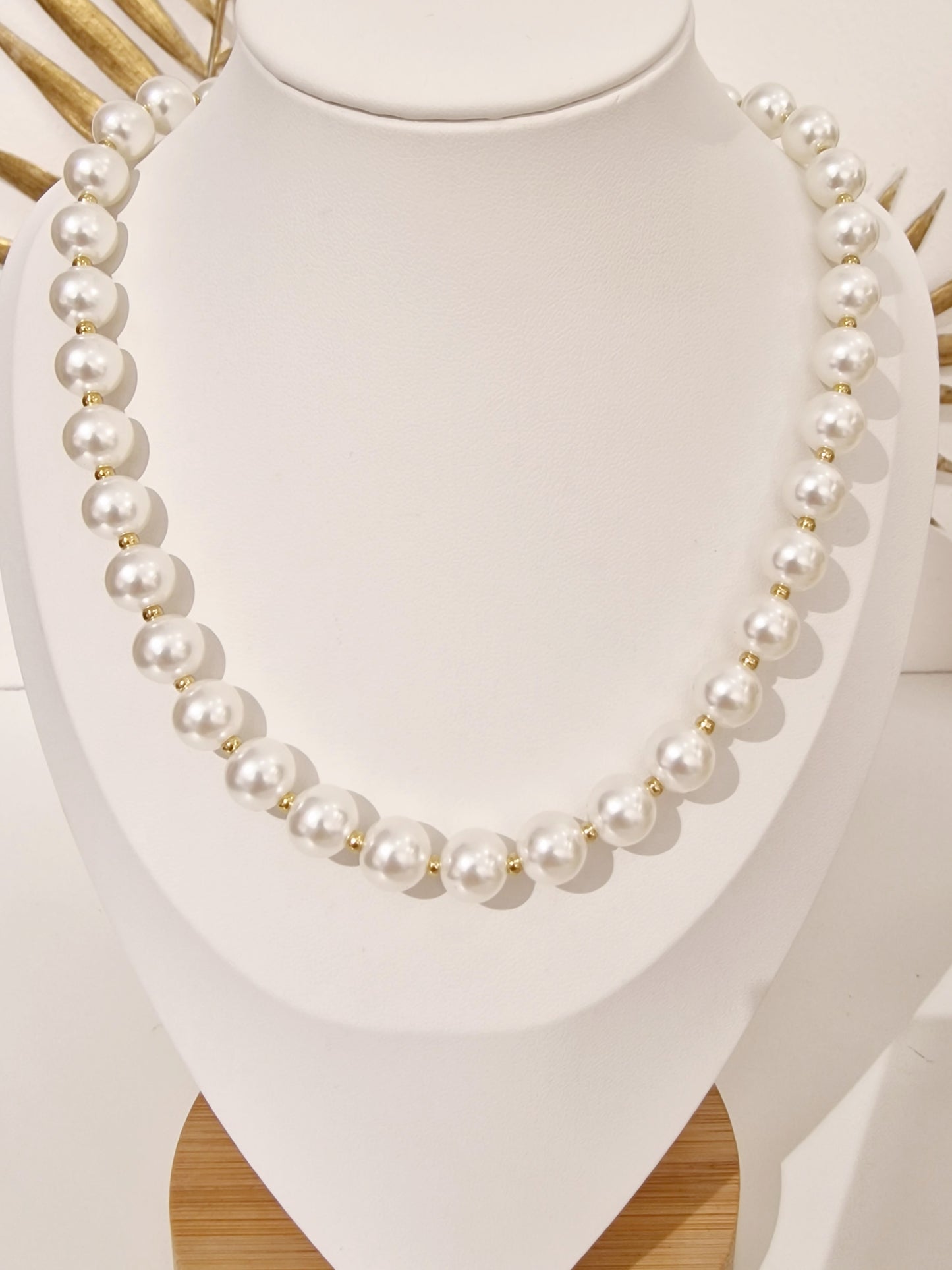 COLLIER AGNES ACIER OR