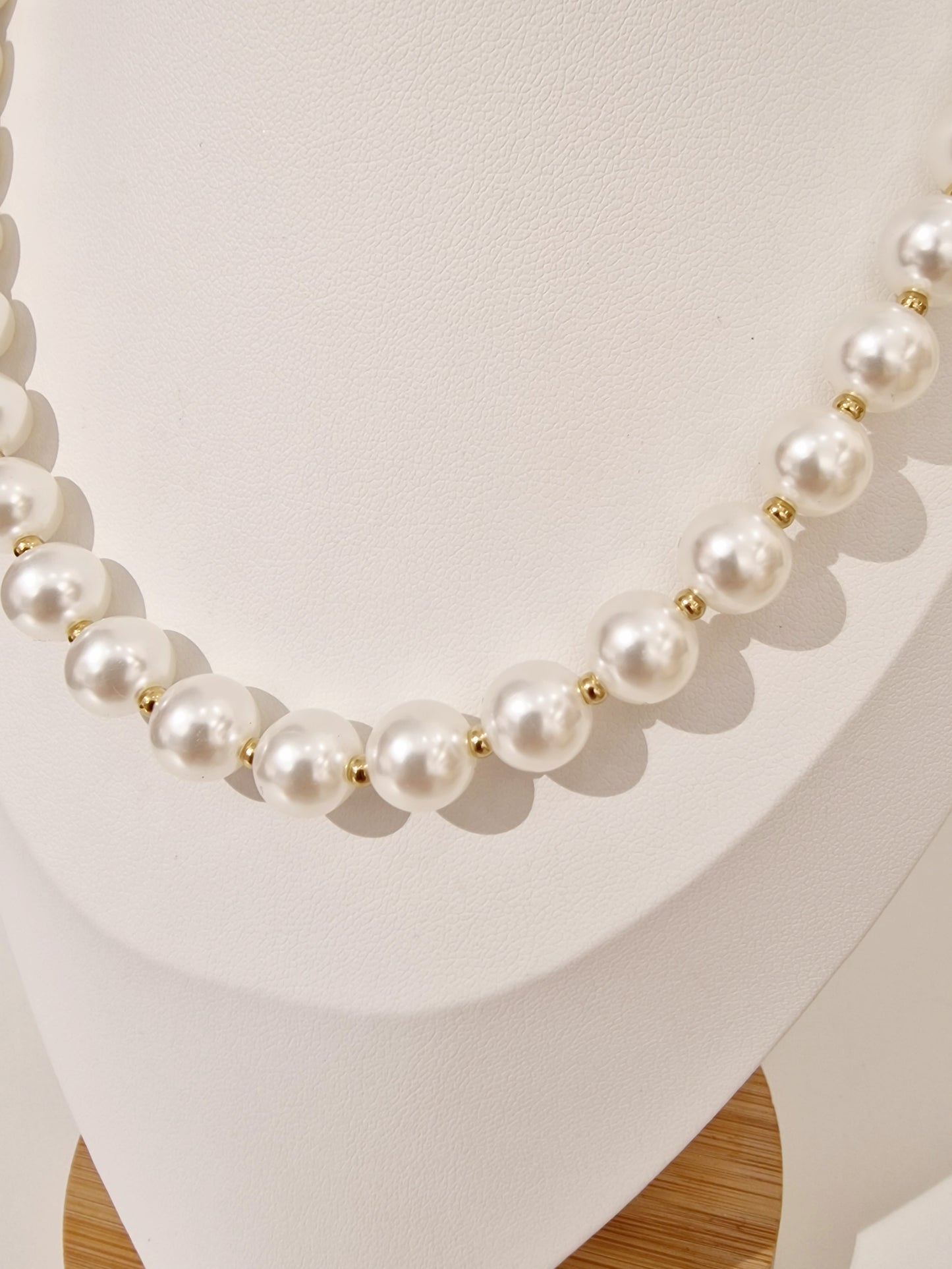 COLLIER AGNES ACIER OR