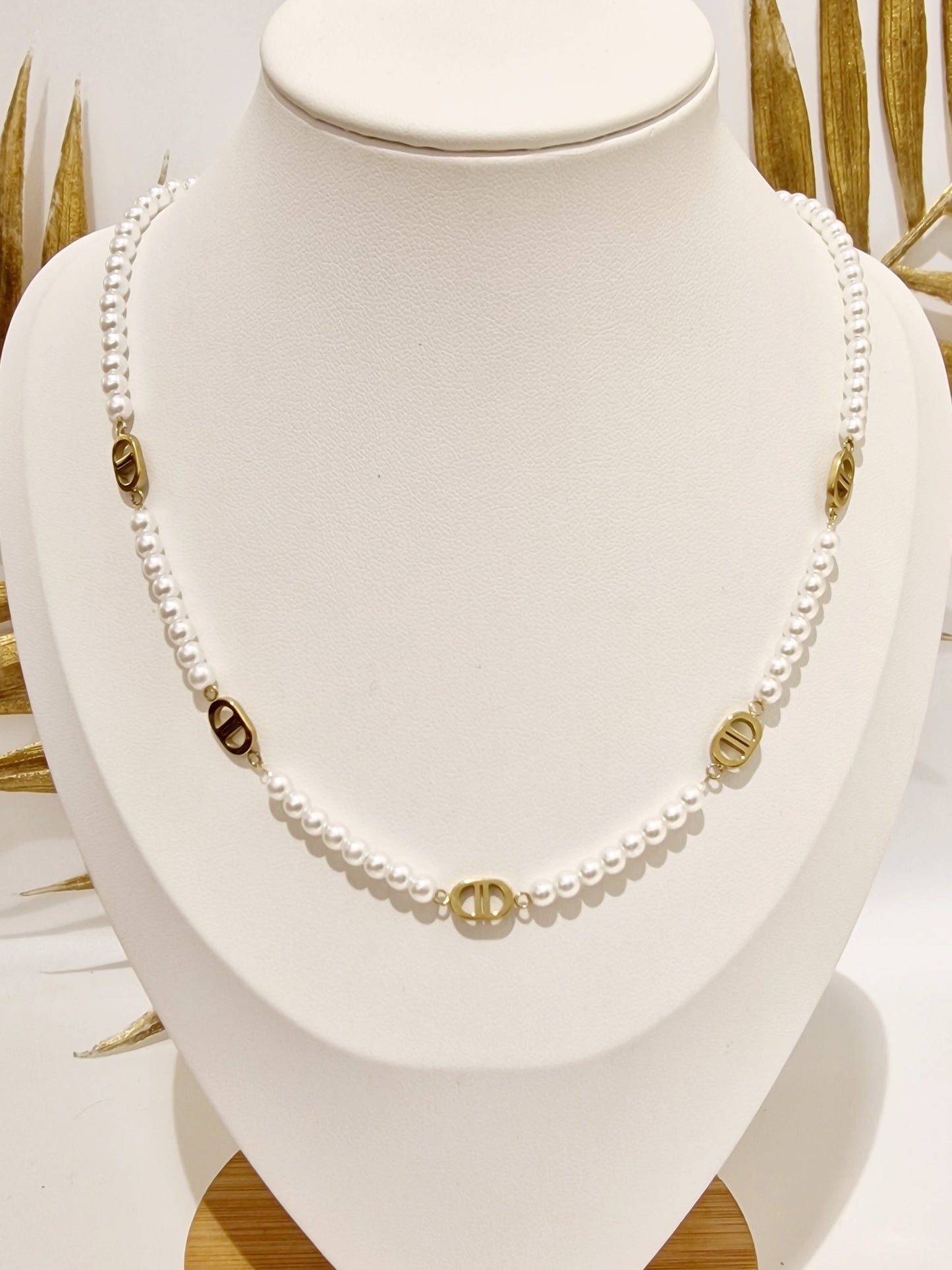 COLLIER VALENTINE ACIER OR