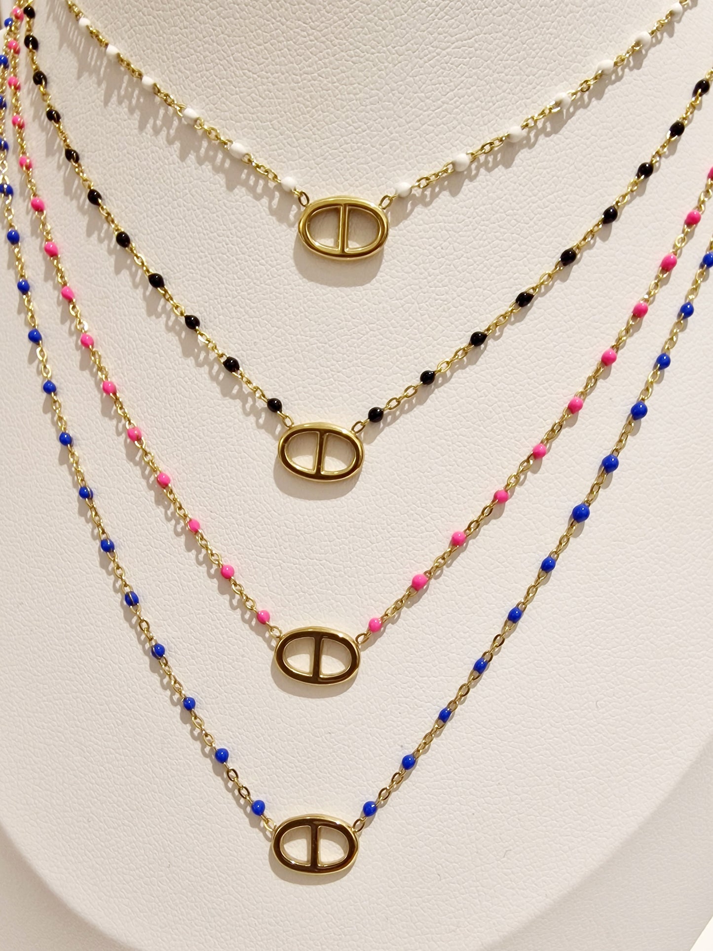 COLLIER SOPHIE ACIER OR