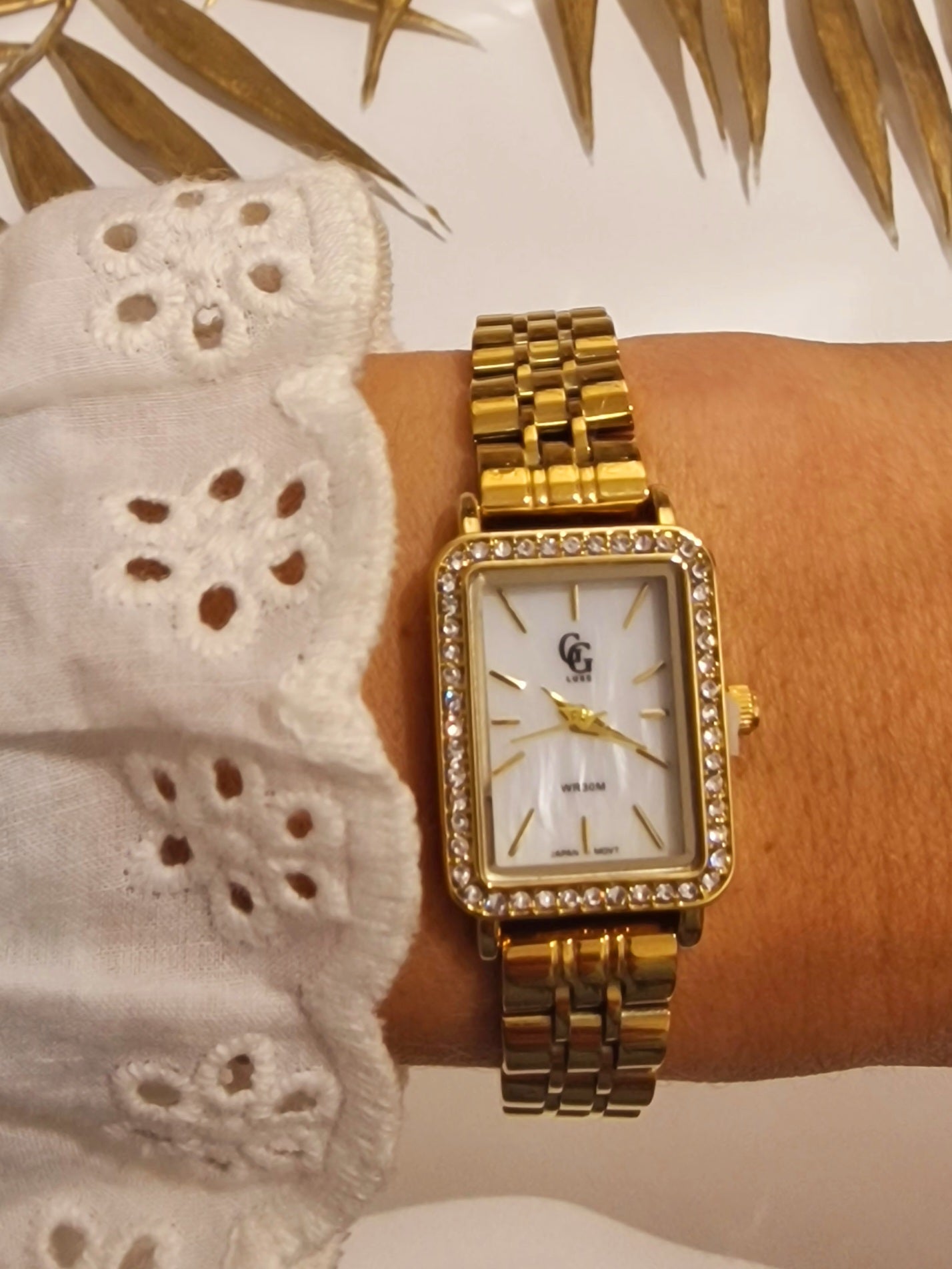 MONTRE JADE ACIER OR