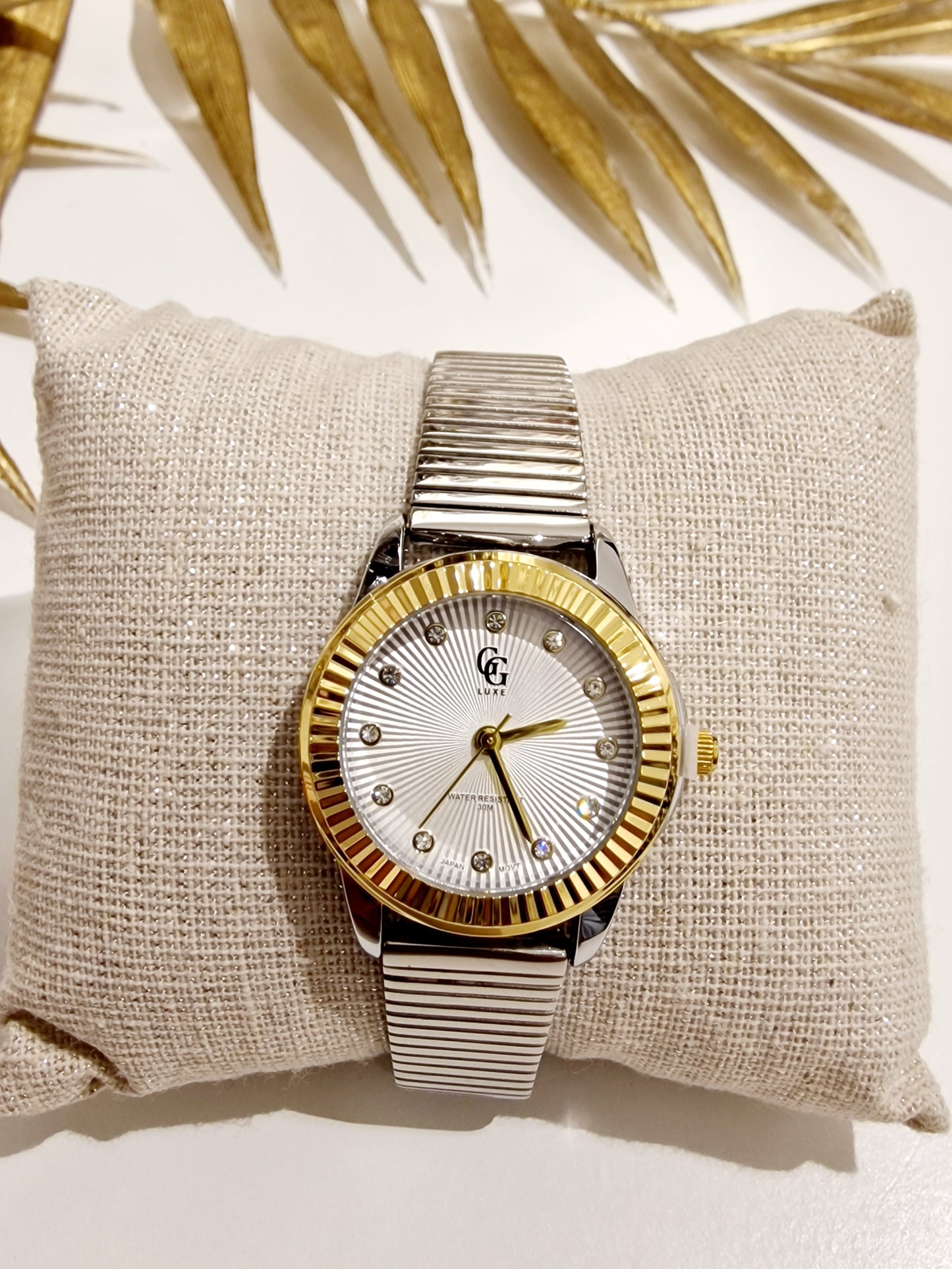 MONTRE ERINE ACIER ARGENT ET DORÉ