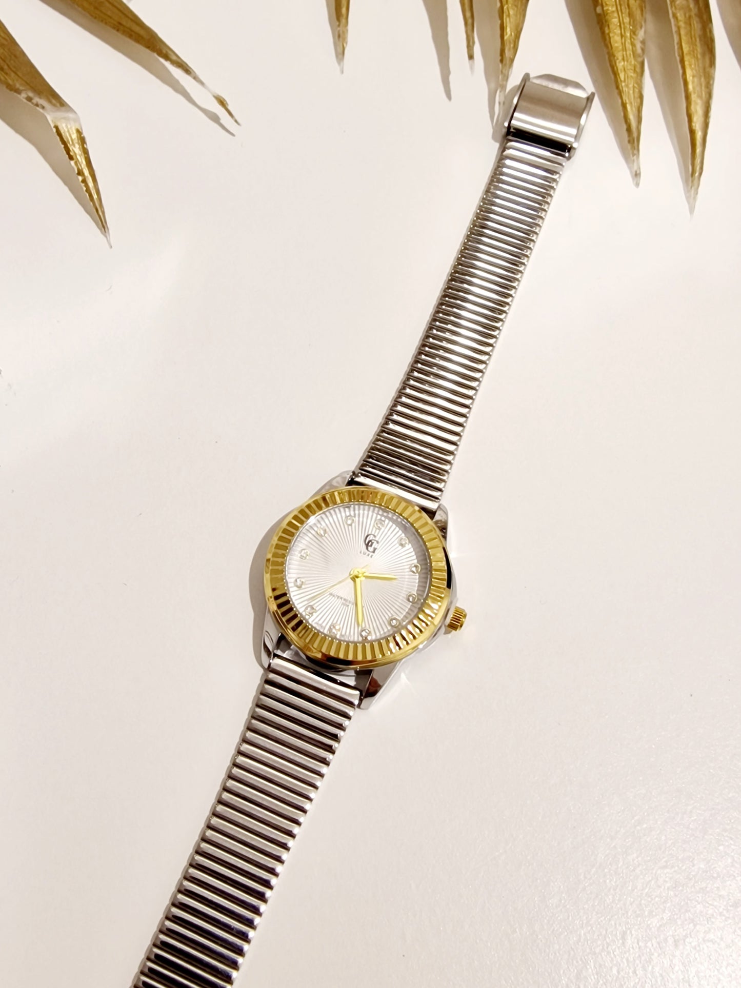 MONTRE ERINE ACIER ARGENT ET DORÉ