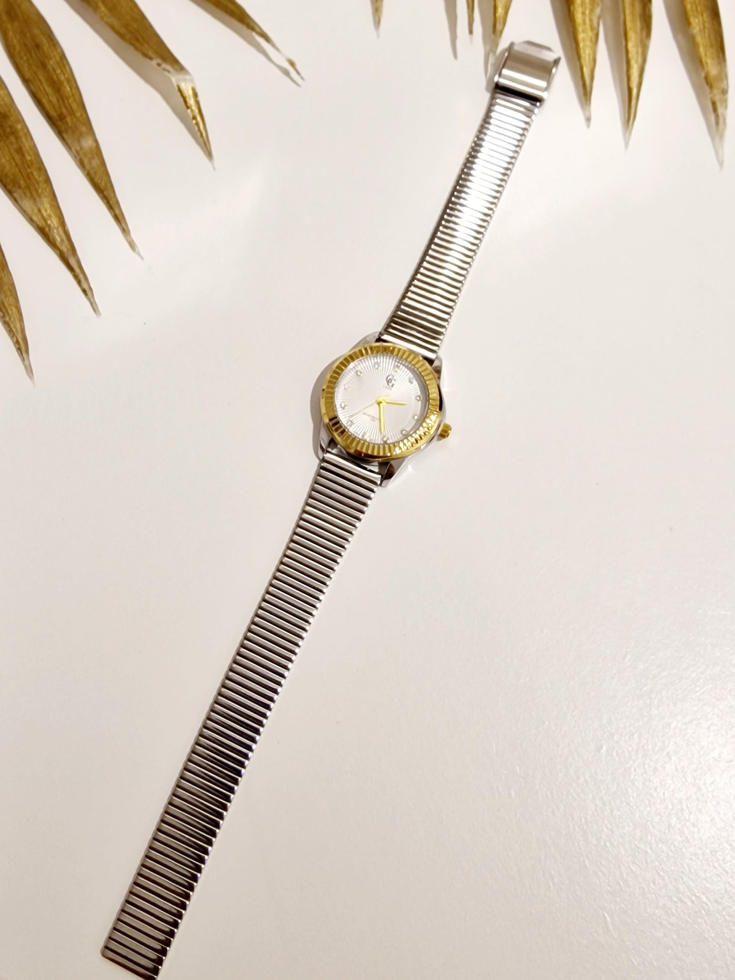 MONTRE ERINE ACIER ARGENT ET DORÉ