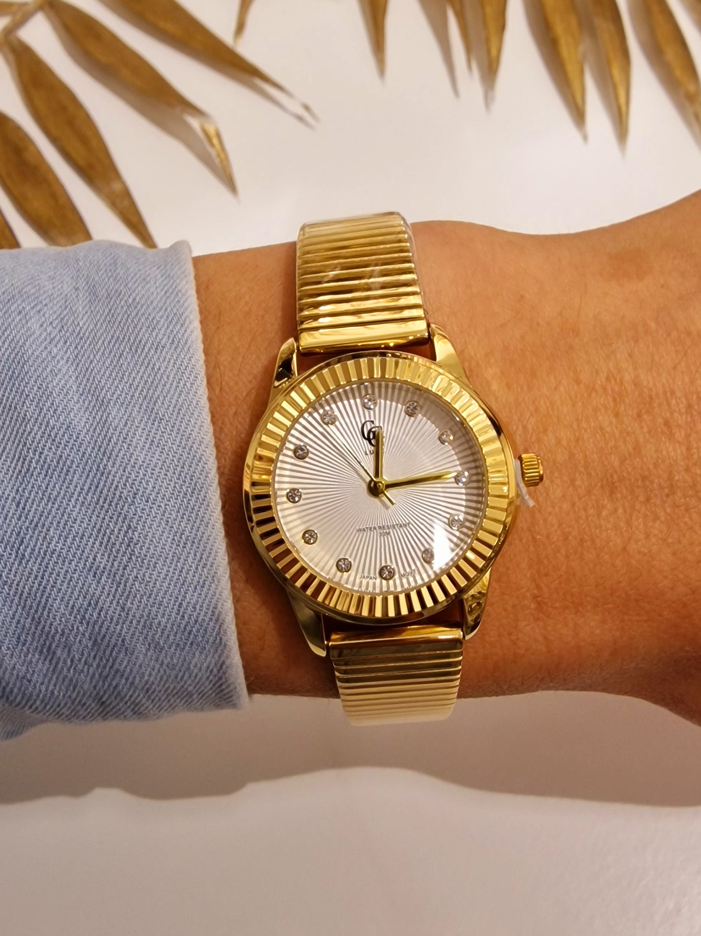 MONTRE ERINE ACIER OR