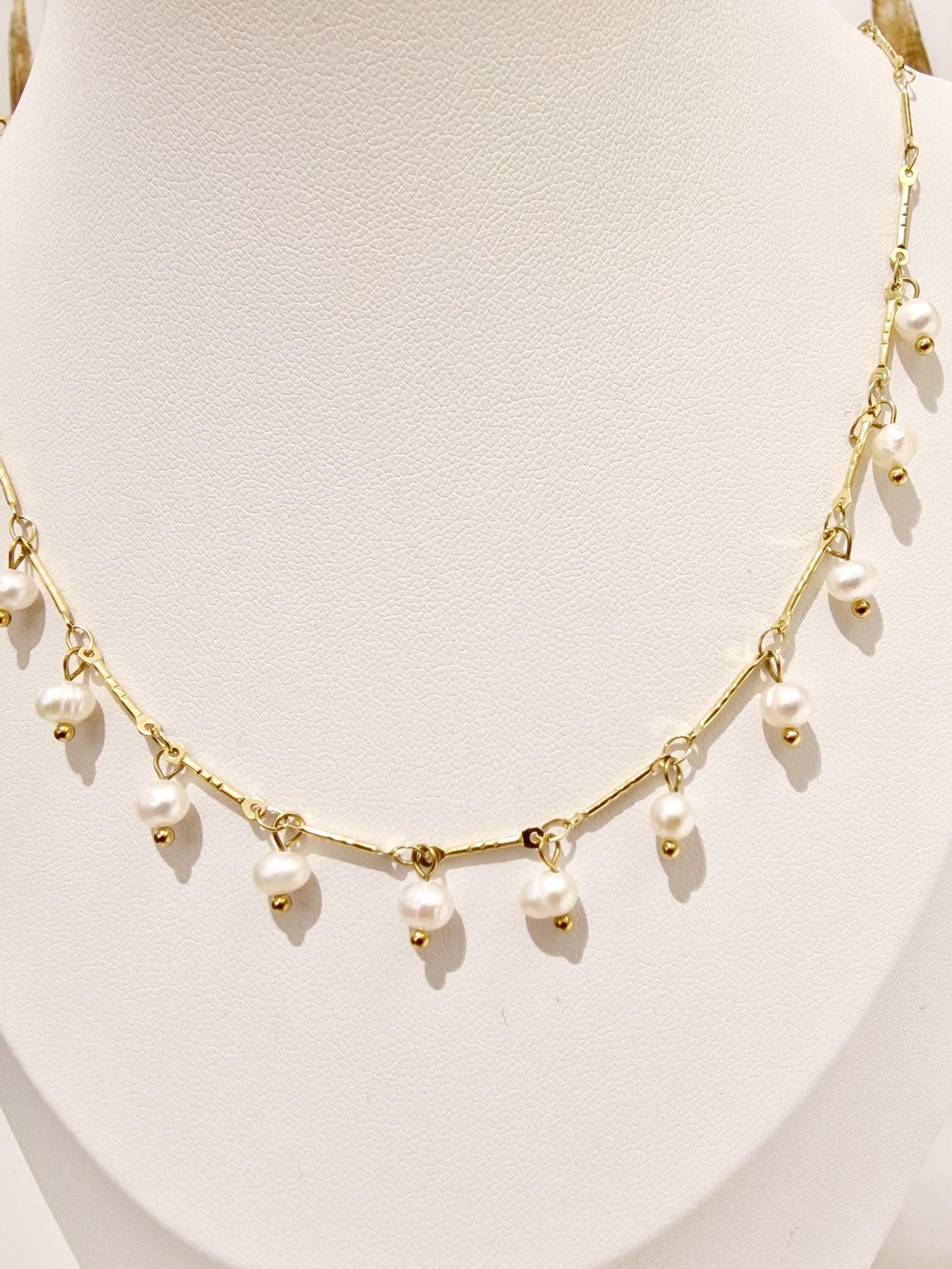 COLLIER AMBERINE ACIER OR