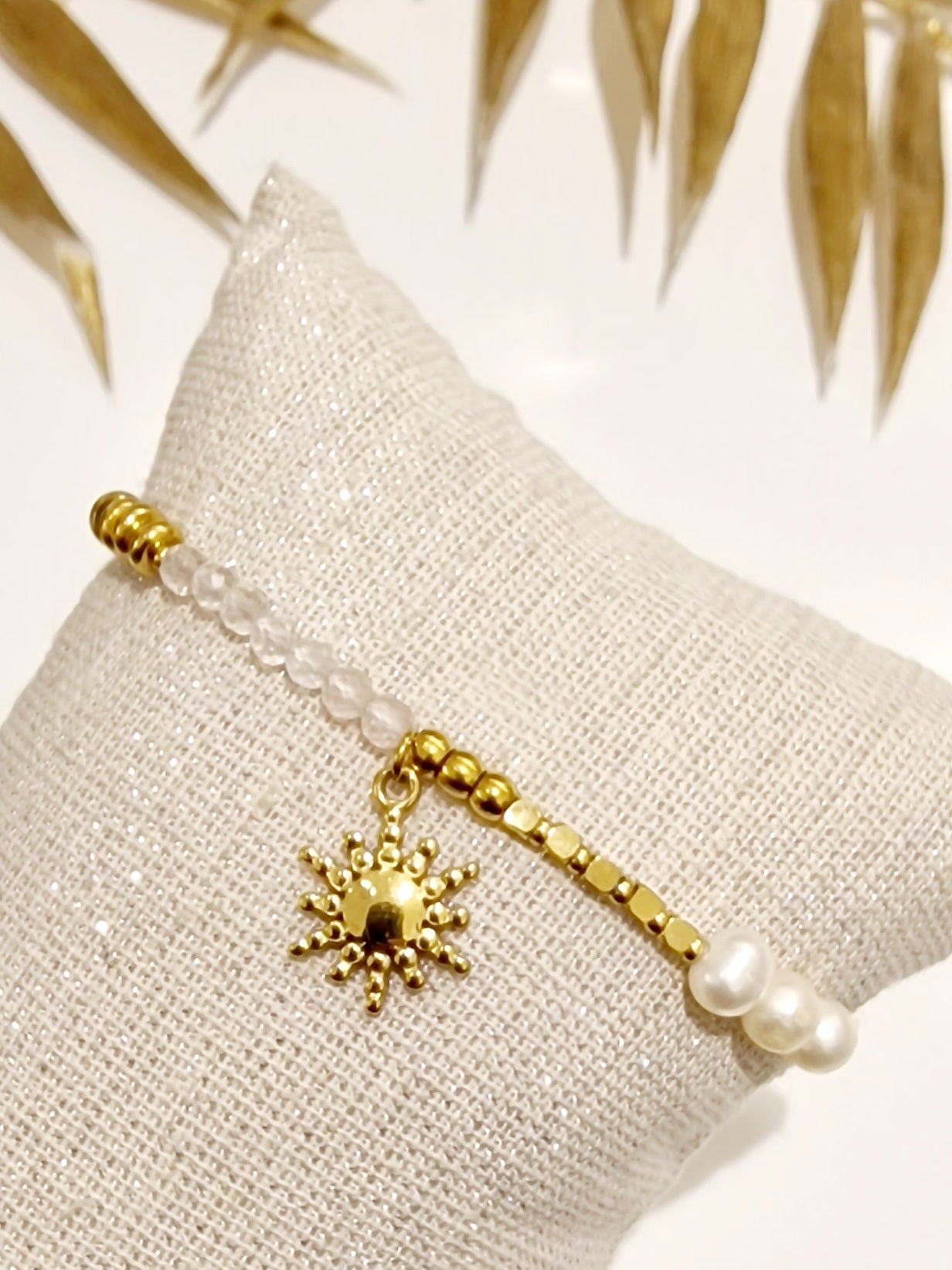 BRACELET SOLAL ACIER OR