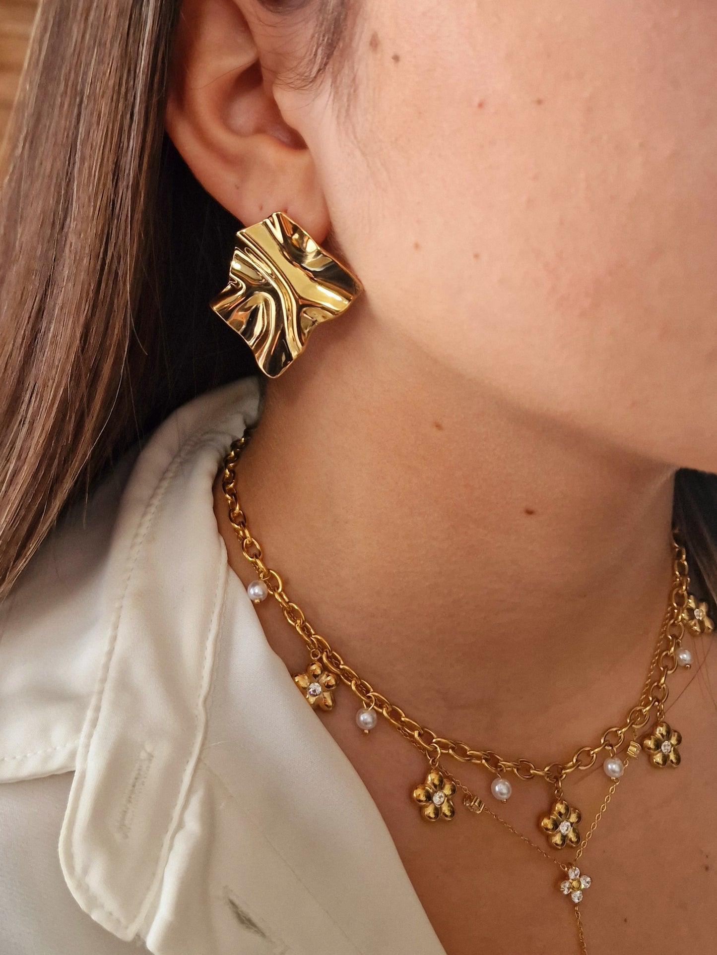 BOUCLES D'OREILLES SEA ACIER