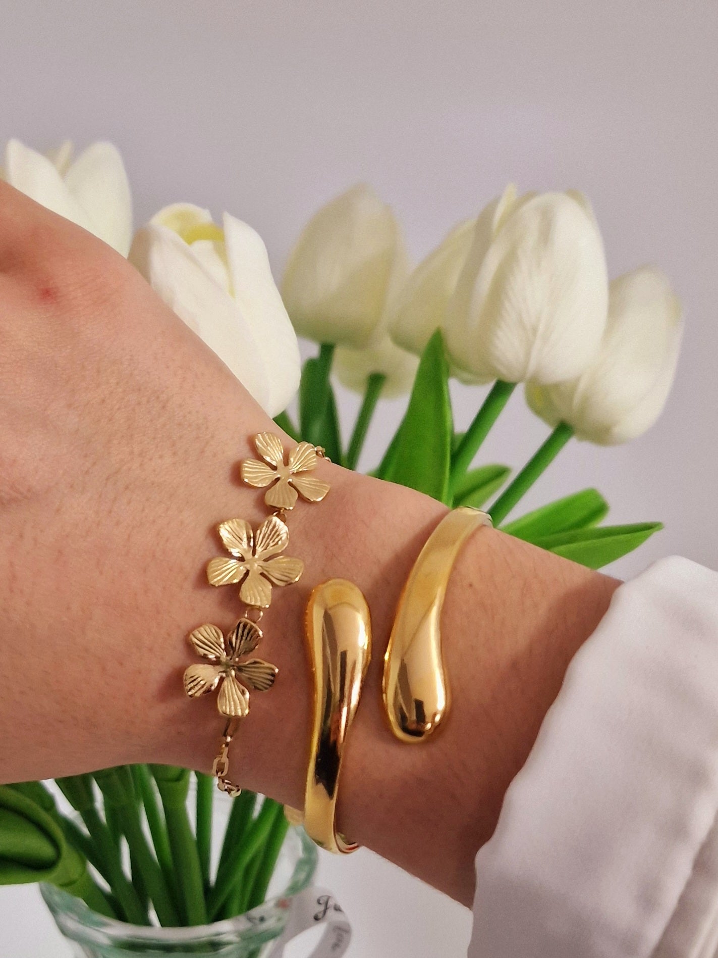 BRACELET JULIETTE ACIER OR