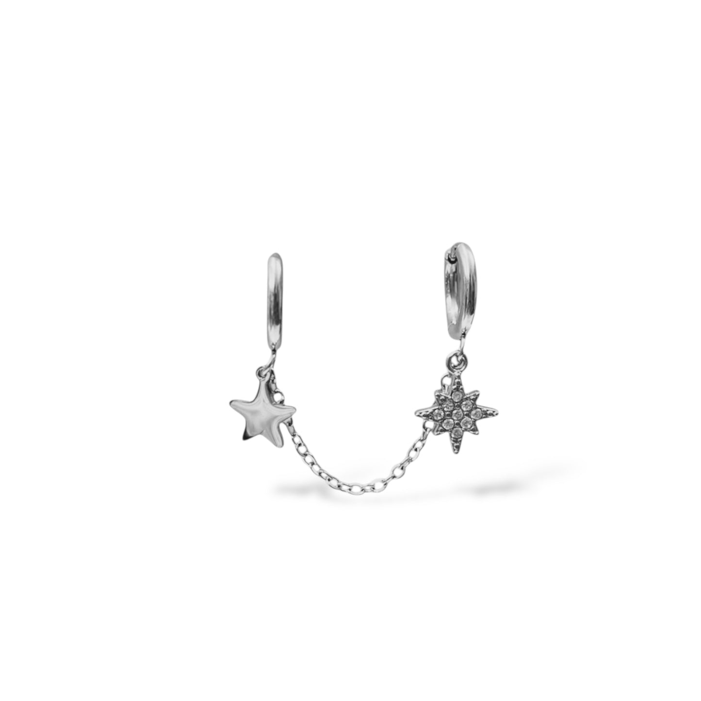 BOUCLES D’OREILLES mono boucle CHERYL ACIER